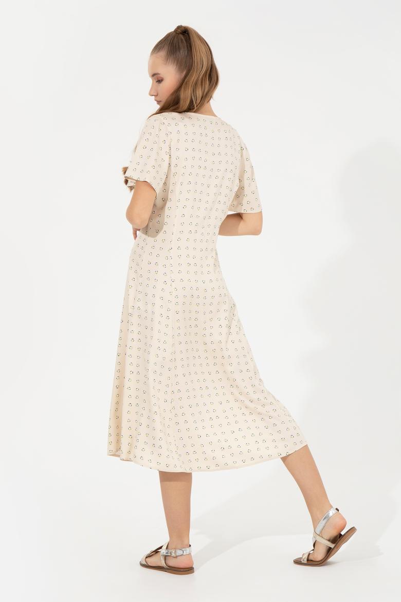 Kadın Haki Dokuma Elbise - 50248493002