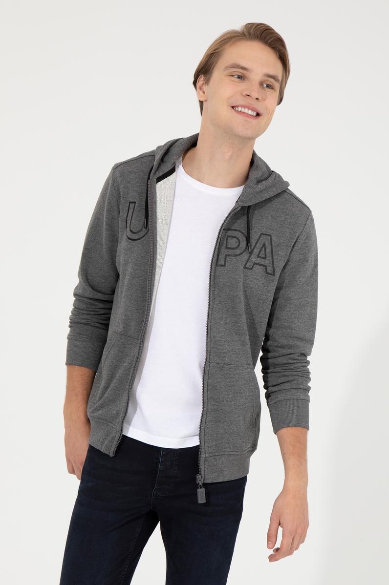 Erkek Antrasit Melanj Örme Hırka