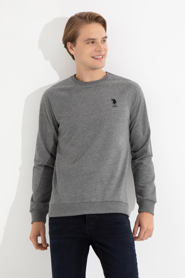 Erkek Antrasit Melanj Basic Sweatshirt - 50253181039
