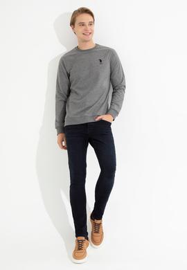 Erkek Antrasit Melanj Basic Sweatshirt - 50253181039