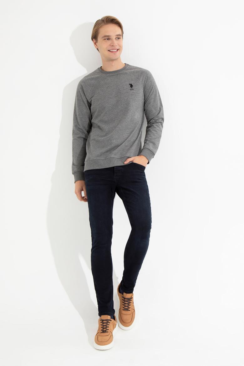 Erkek Antrasit Melanj Basic Sweatshirt - 50253181039