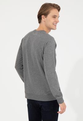 Erkek Antrasit Melanj Basic Sweatshirt - 50253181039
