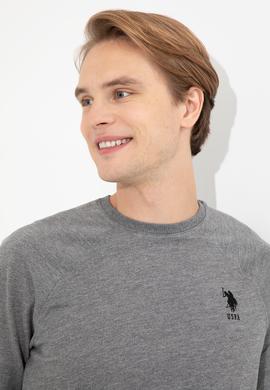 Erkek Antrasit Melanj Basic Sweatshirt - 50253181039