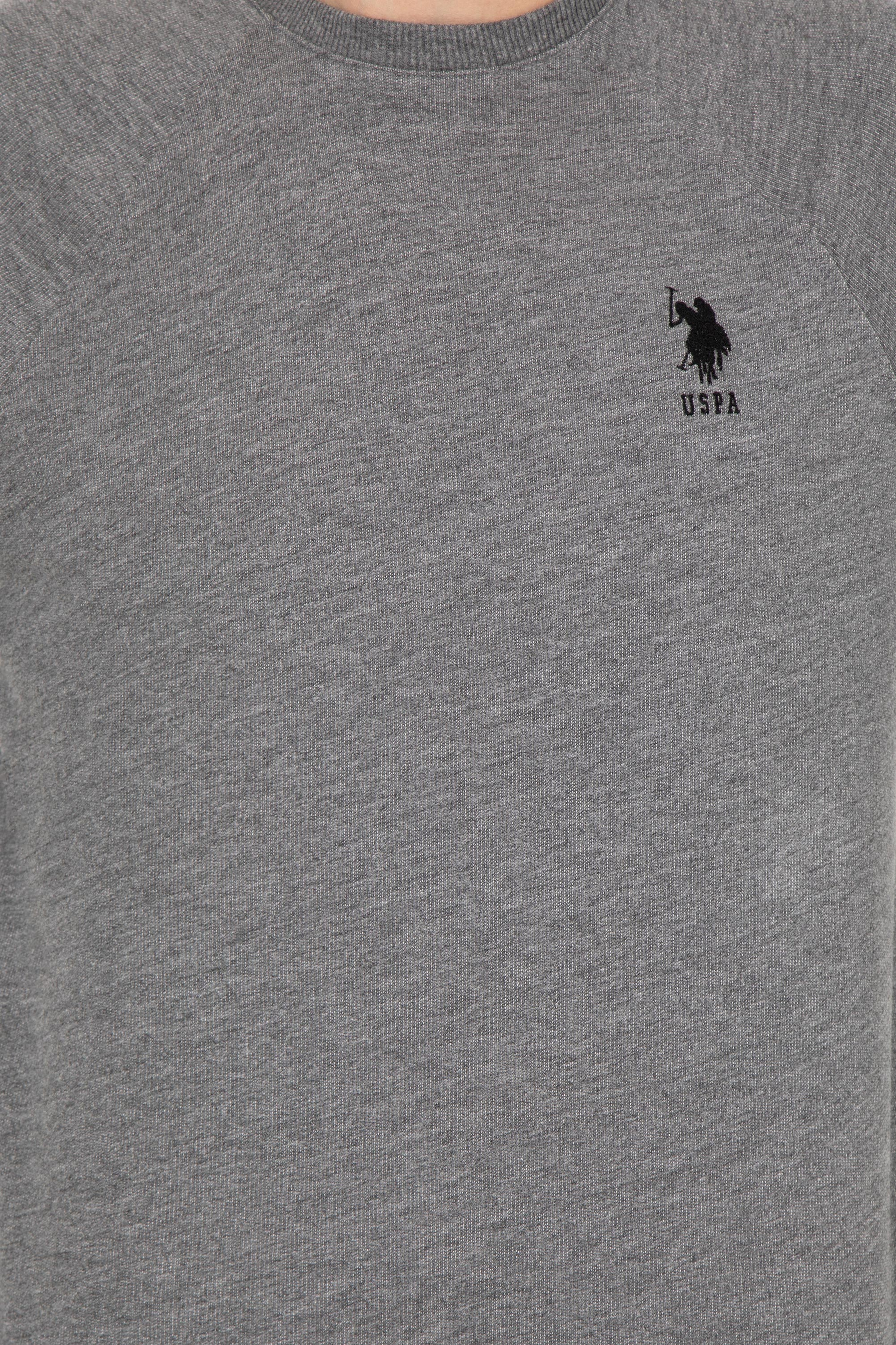 Erkek Antrasit Melanj Basic Sweatshirt - Image 6