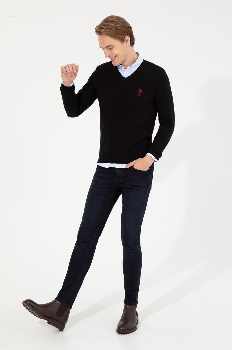 Erkek Siyah Basic Kazak