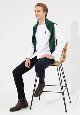 Erkek Beyaz Uzun Kollu Basic Gömlek - 50256741018