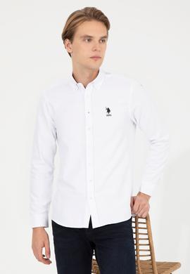 Erkek Beyaz Uzun Kollu Basic Gömlek - 50256741018