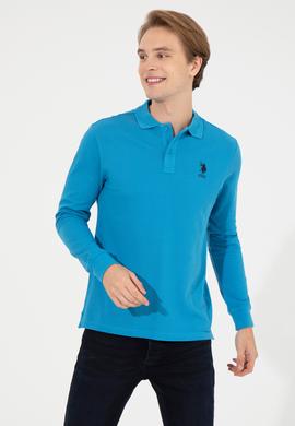 Erkek Kobalt Mavi Basic Sweatshirt - 50253133096