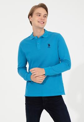 Erkek Kobalt Mavi Basic Sweatshirt - 50253133096