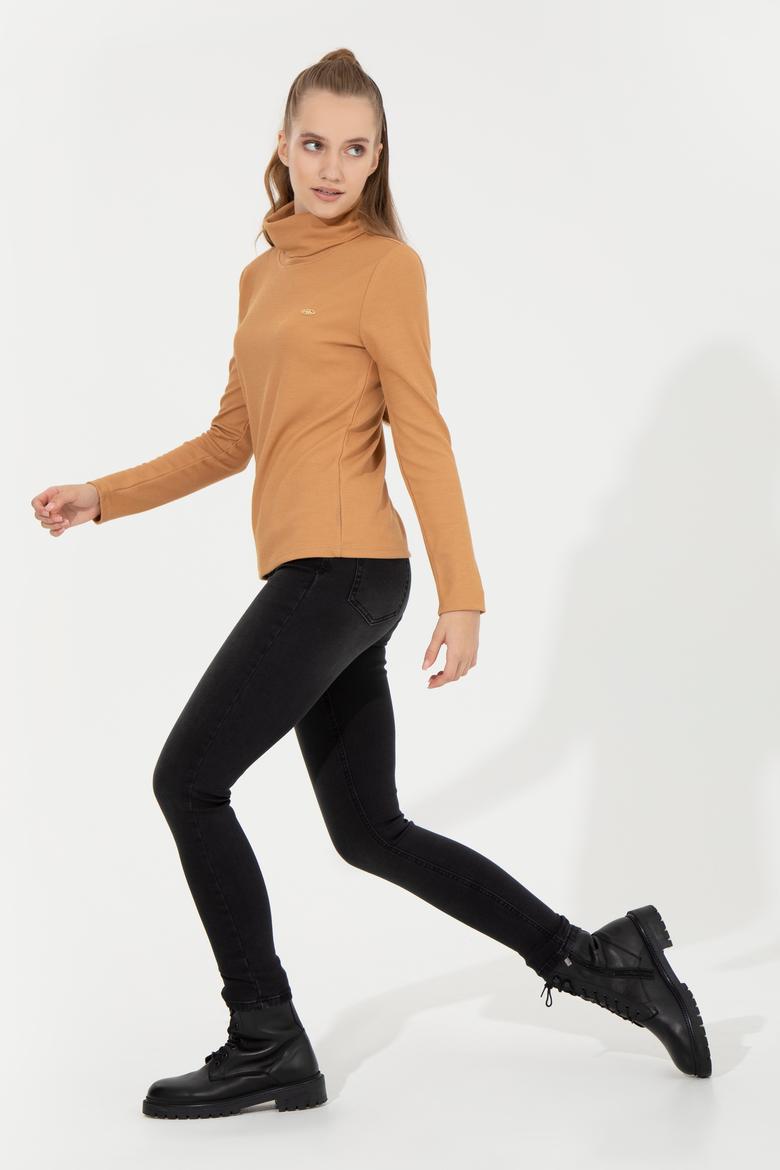 Kadın Camel Sweatshirt - 50256506038