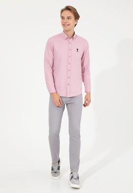 Erkek Pembe Uzun Kollu Basic Gömlek - 50256741081
