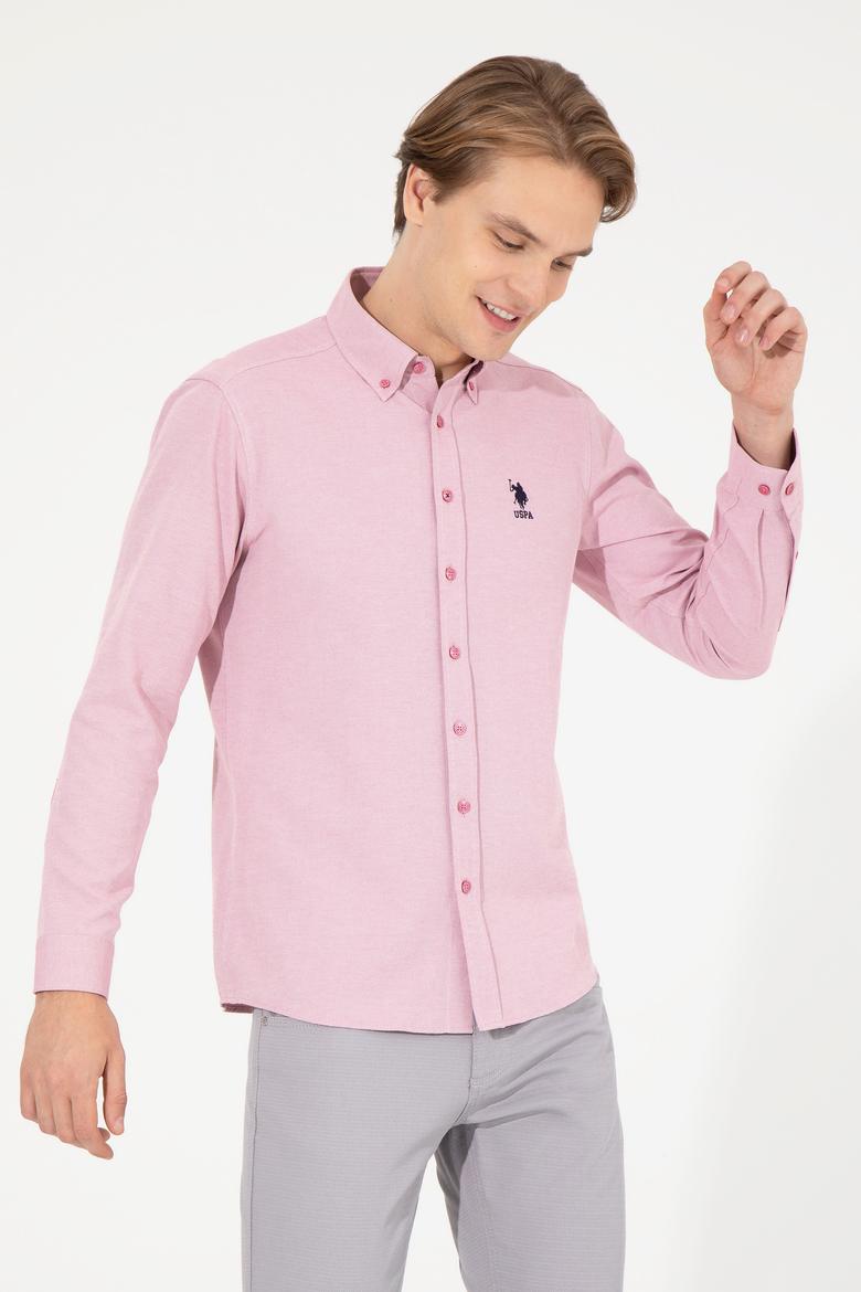 Erkek Pembe Uzun Kollu Basic Gömlek - 50256741081