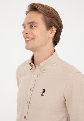 Erkek Camel Uzun Kollu Basic Gömlek - 50256741032