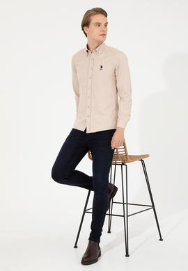 Erkek Camel Uzun Kollu Basic Gömlek - 50256741032