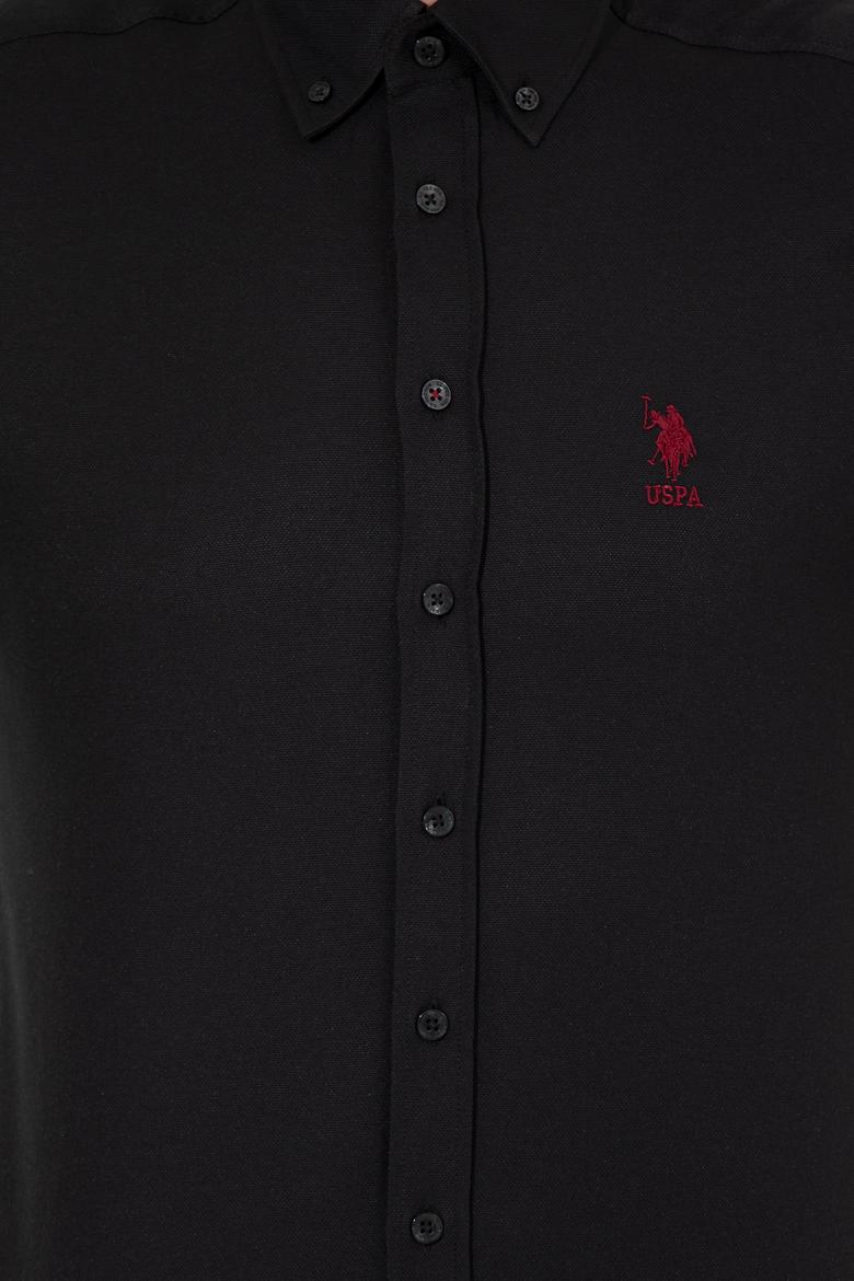 Erkek Siyah Uzun Kollu Basic Gömlek - 50256741052