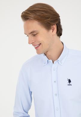 Erkek Açık Mavi Uzun Kollu Basic Gömlek - 50256741009