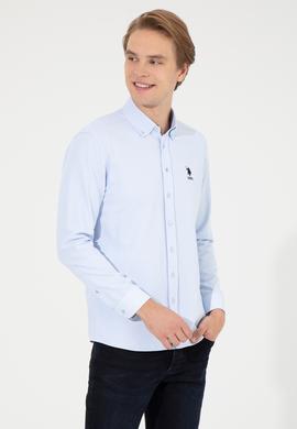 Erkek Açık Mavi Uzun Kollu Basic Gömlek - 50256741009