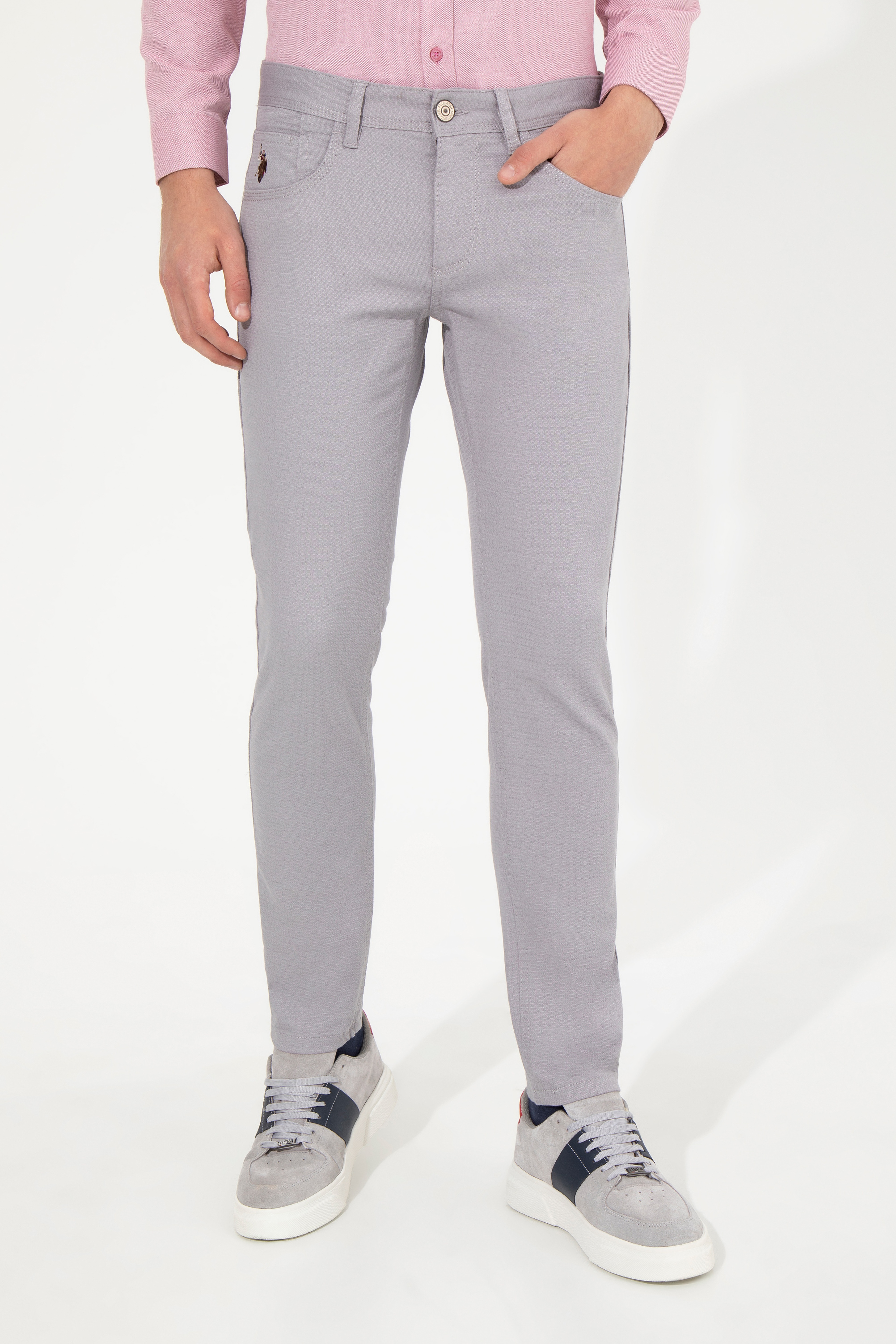 Erkek Slim Fit Vizon Kanvas Pantolon - Image 2