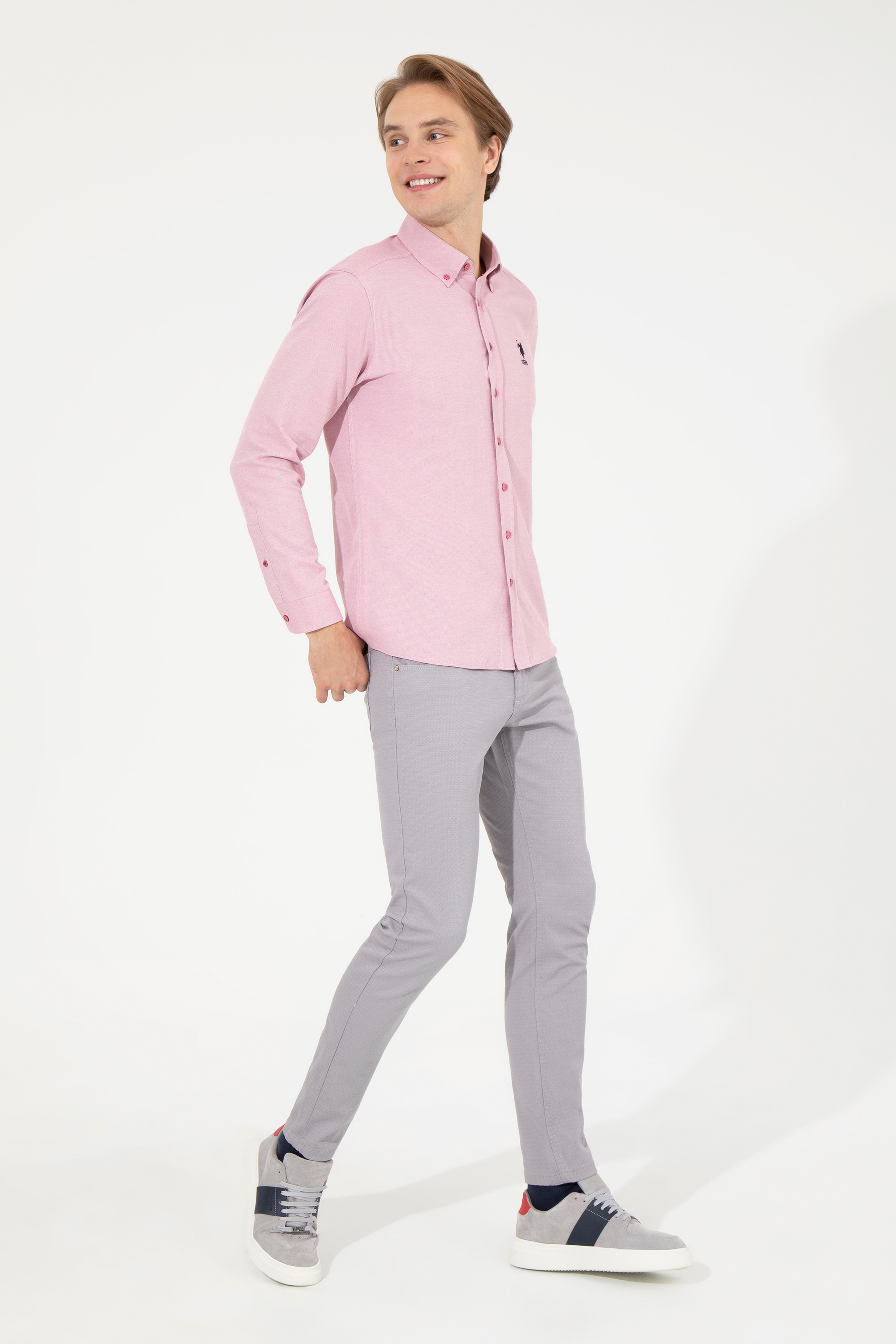 Erkek Slim Fit Vizon Kanvas Pantolon - Image 3
