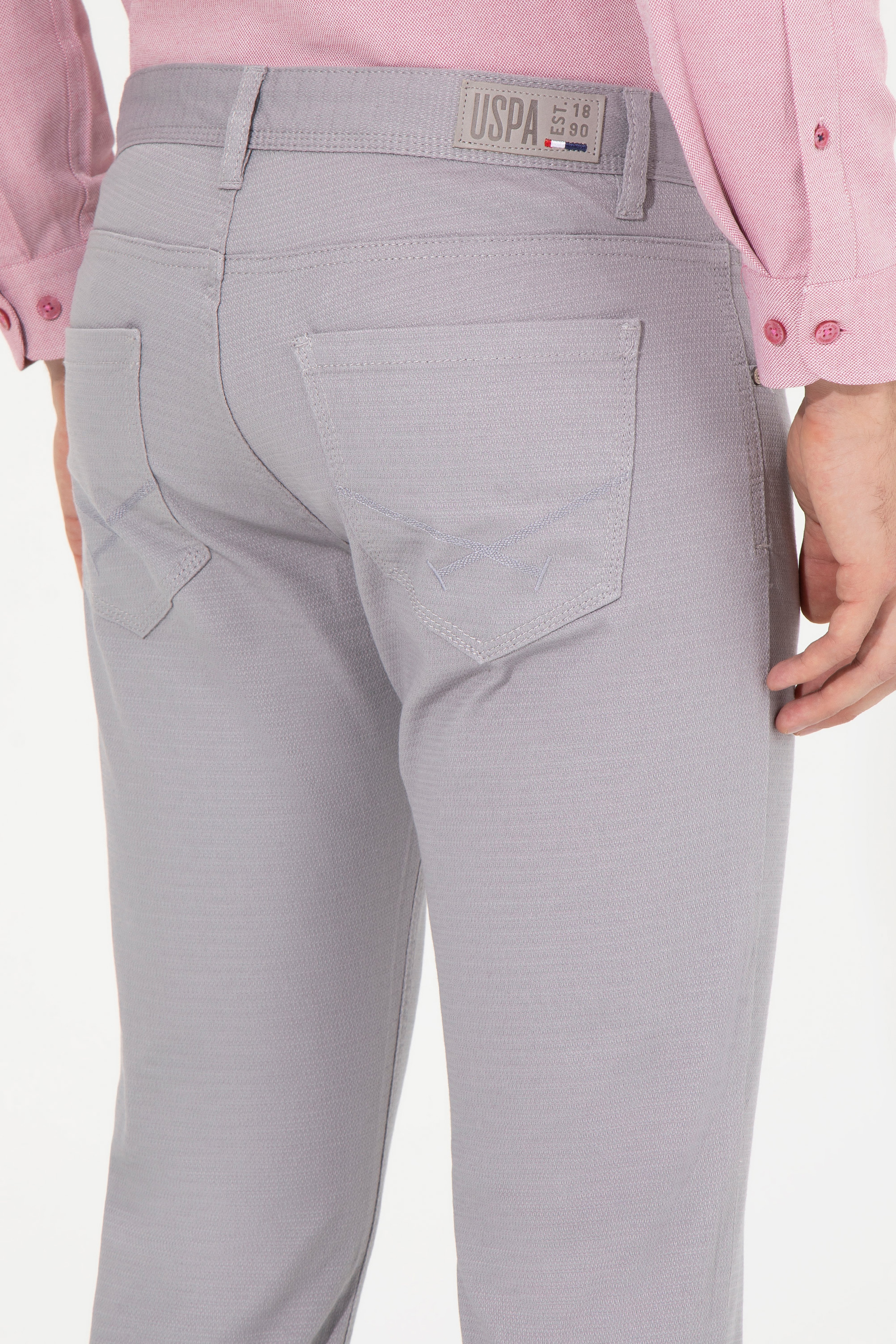 Erkek Slim Fit Vizon Kanvas Pantolon - Image 7