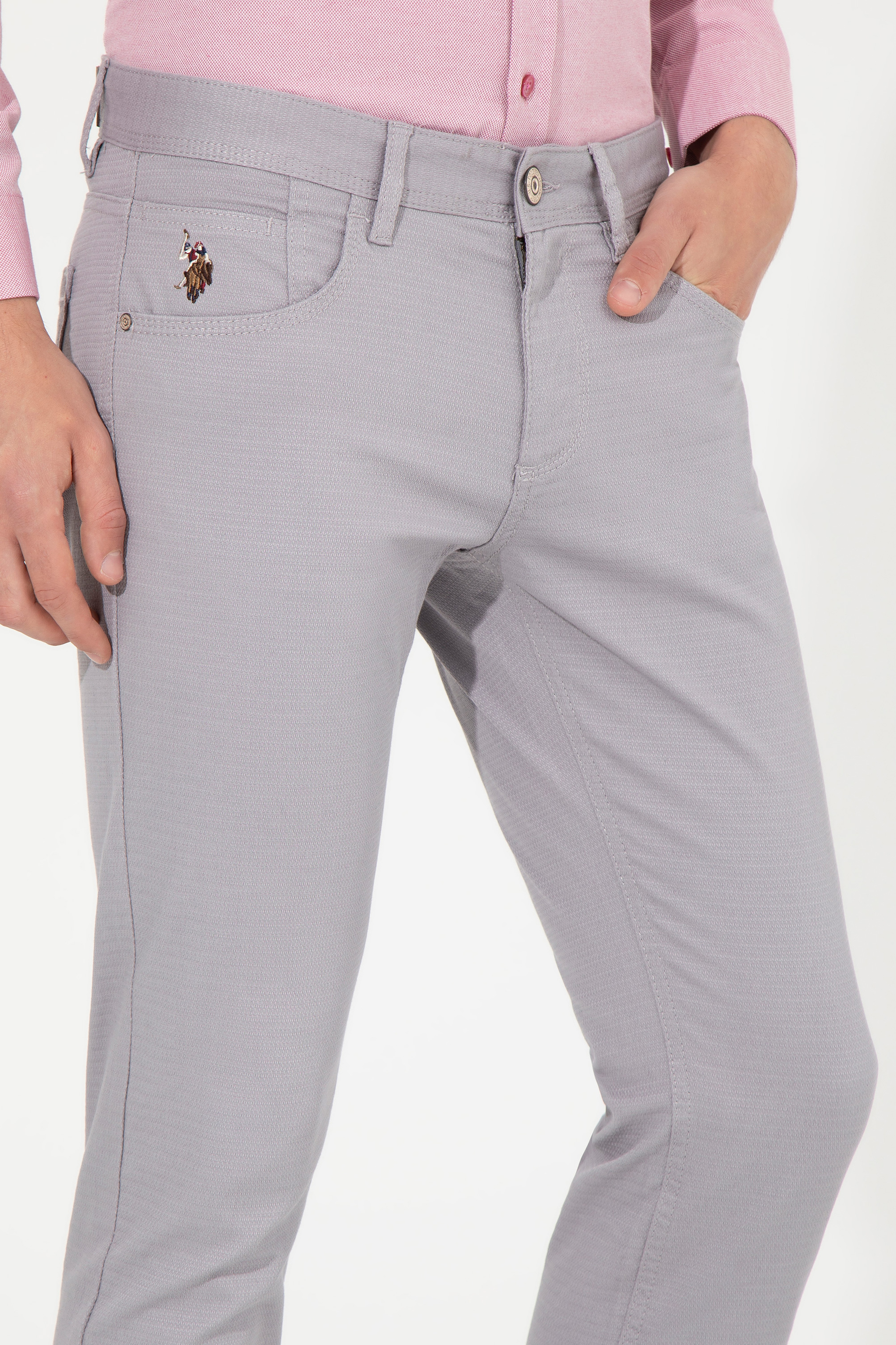 Erkek Slim Fit Vizon Kanvas Pantolon - Image 6