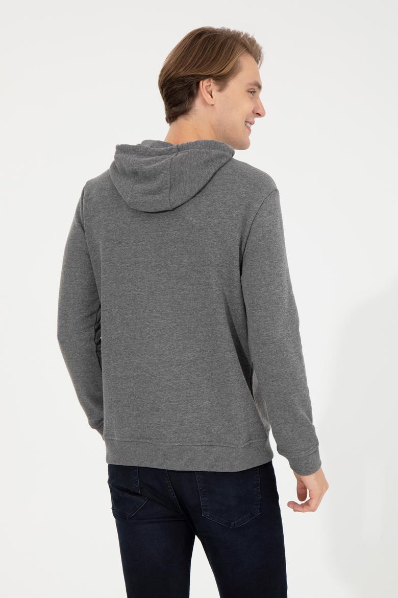 Erkek Antrasit Melanj Basic Sweatshirt - 50253328024