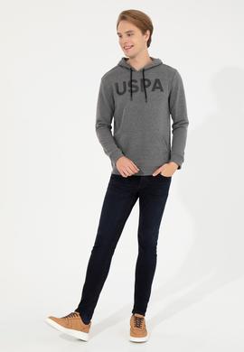 Erkek Antrasit Melanj Basic Sweatshirt - 50253328024