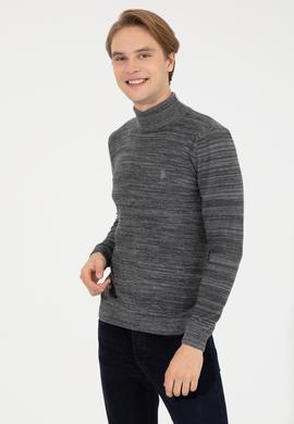 Erkek Antrasit Melanj Kazak - 50252196027