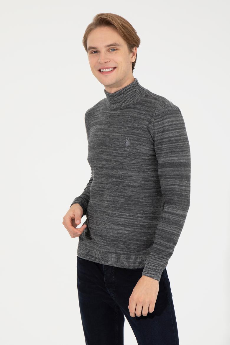 Erkek Antrasit Melanj Kazak - 50252196027