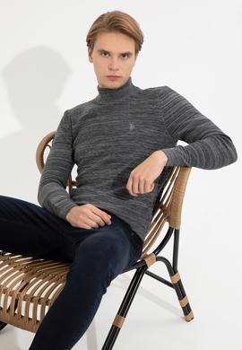 Erkek Antrasit Melanj Kazak - 50252196027