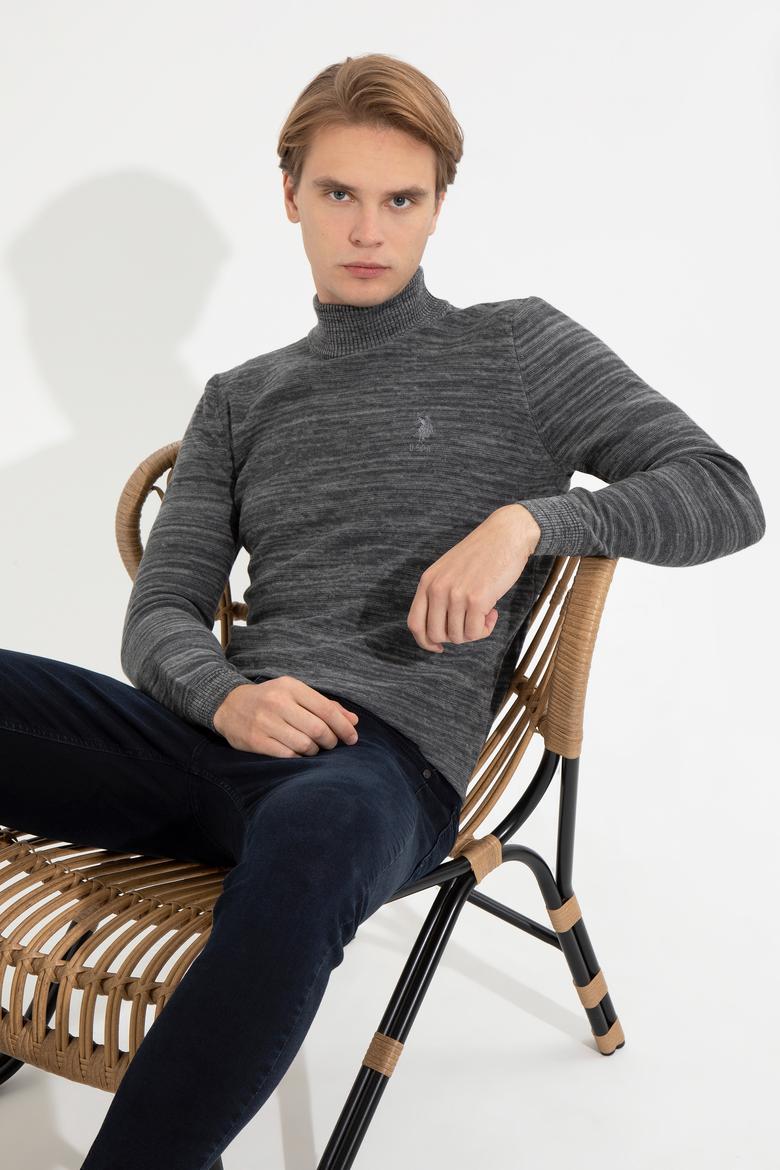 Erkek Antrasit Melanj Kazak