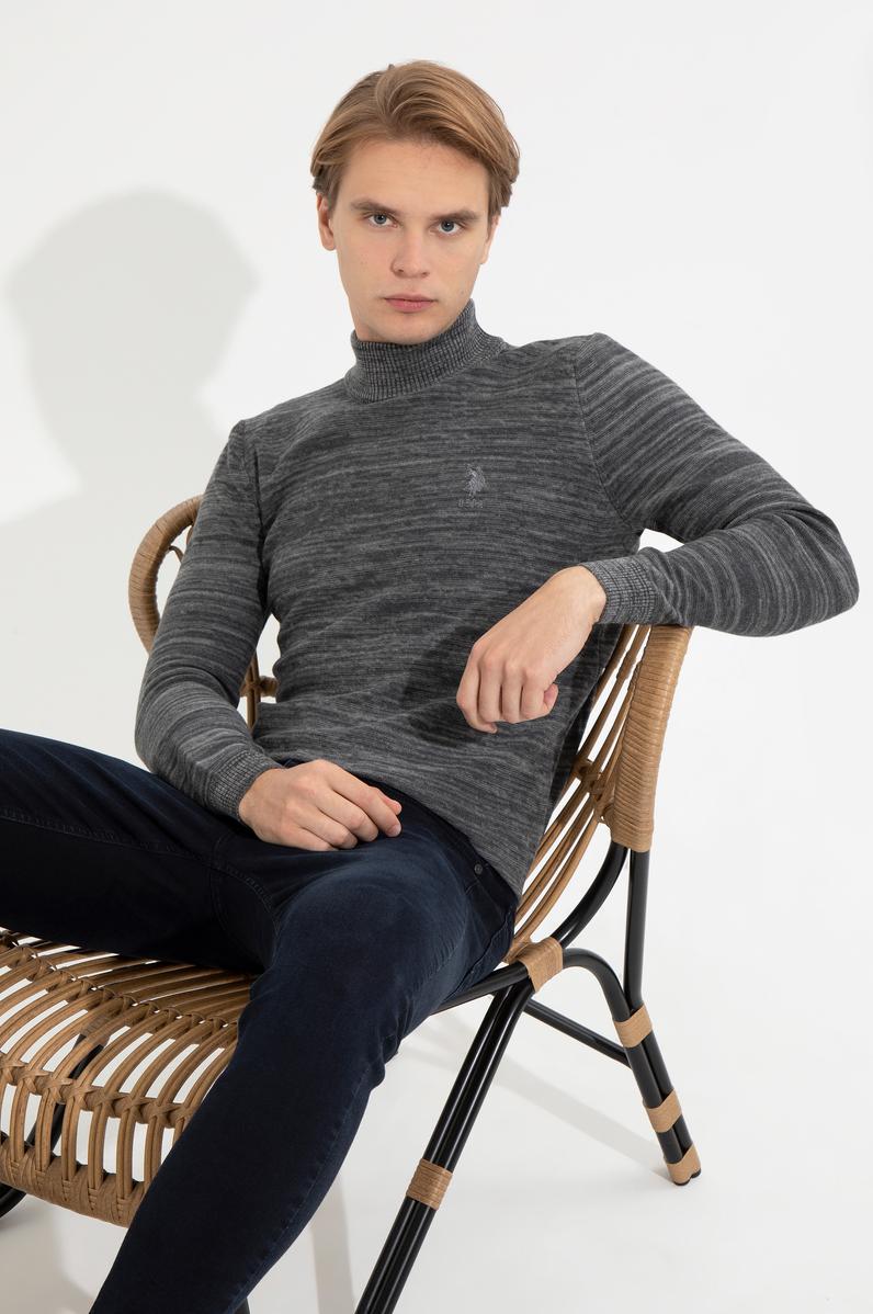 Erkek Antrasit Melanj Kazak