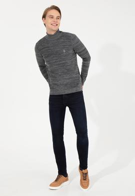 Erkek Antrasit Melanj Kazak - 50252196027