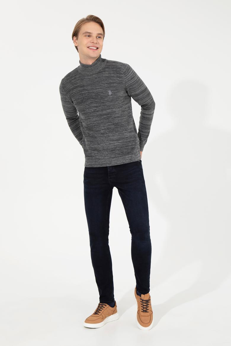 Erkek Antrasit Melanj Kazak - 50252196027