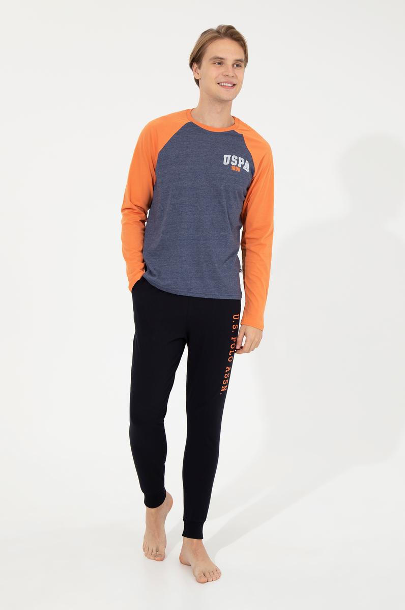 Erkek Turuncu Pijama Takımı