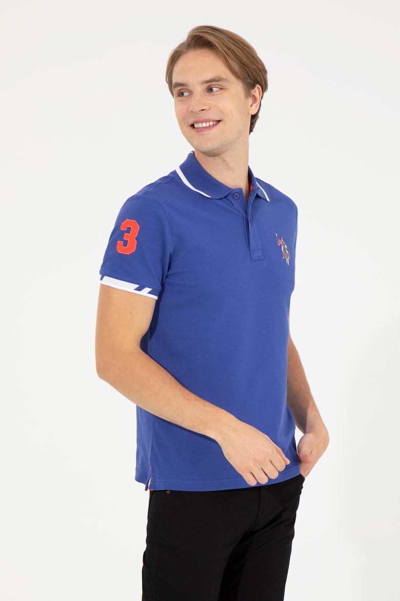 Erkek Mavi Basic Tişört - 50249140040