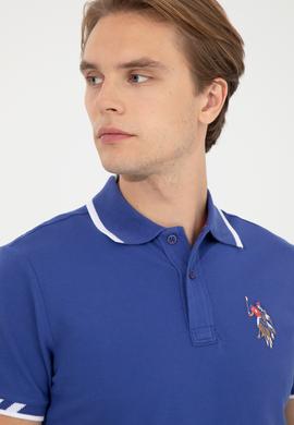 Erkek Mavi Basic Tişört - 50249140040