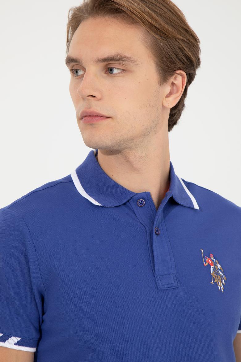 Erkek Mavi Basic Tişört - 50249140040