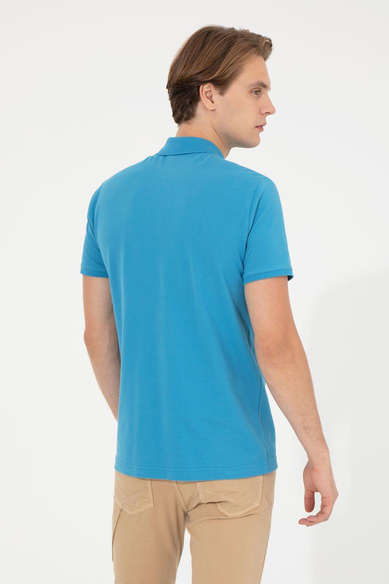 Erkek Kobalt Basic Polo Yaka Tişört - 50249149217