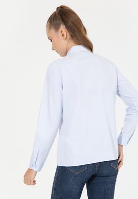 Kadın Açık Mavi Uzun Kollu Basic Gömlek - 50256672011