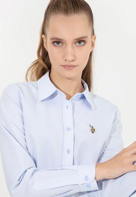 Kadın Açık Mavi Uzun Kollu Basic Gömlek - 50256672011