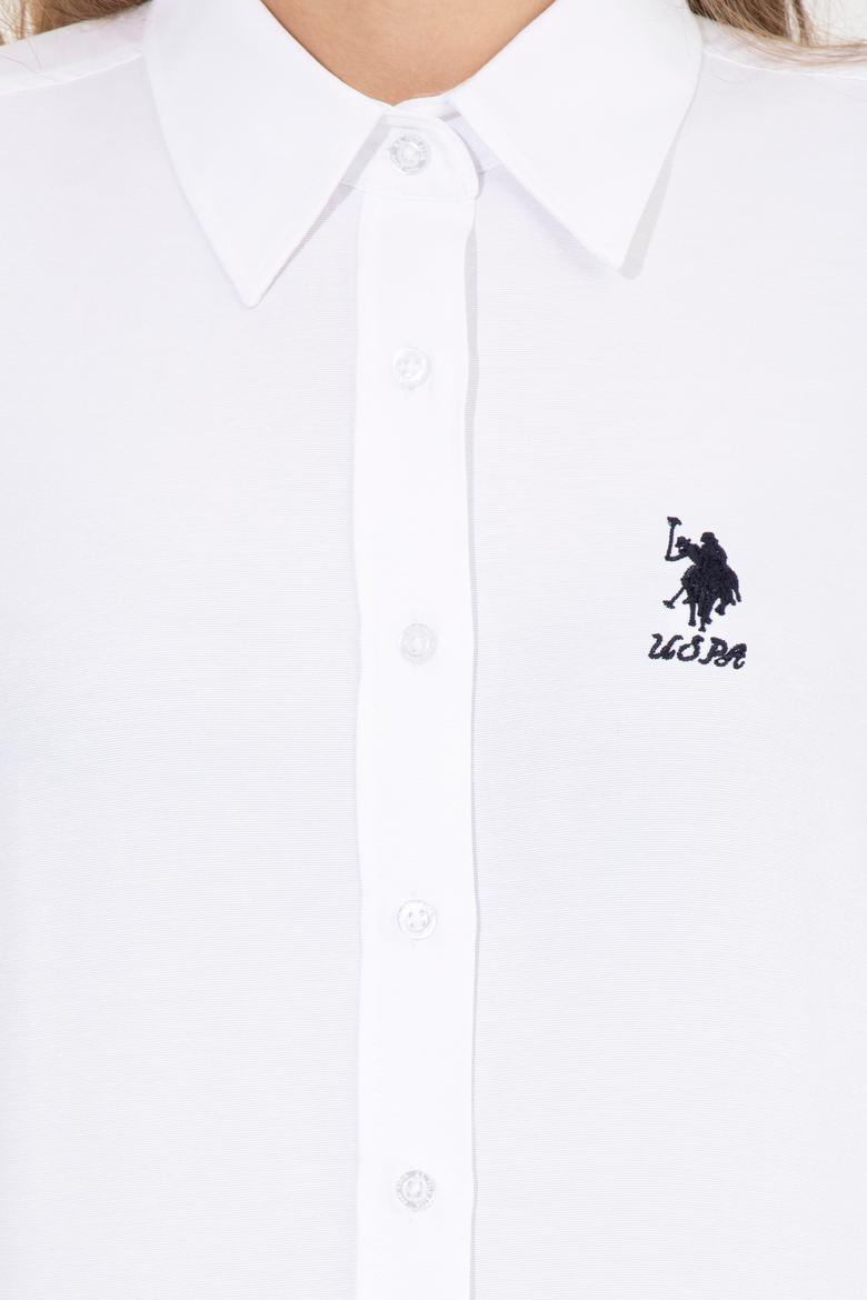 Kadın Beyaz Uzun Kollu Basic Gömlek - 50256640012