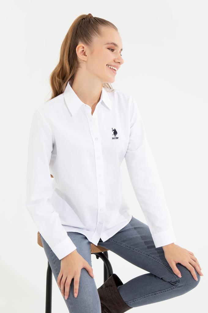 Kadın Beyaz Uzun Kollu Basic Gömlek