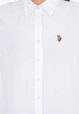 Kadın Beyaz Uzun Kollu Basic Gömlek - 50256672020