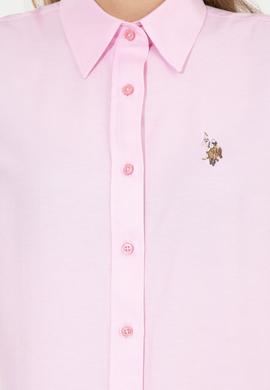 Kadın Açık Pembe Uzun Kollu Basic Gömlek - 50256672078