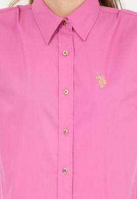 Kadın Pembe Uzun Kollu Basic Gömlek - 50256721036