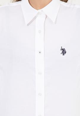 Kadın Beyaz Uzun Kollu Basic Gömlek - 50256716012