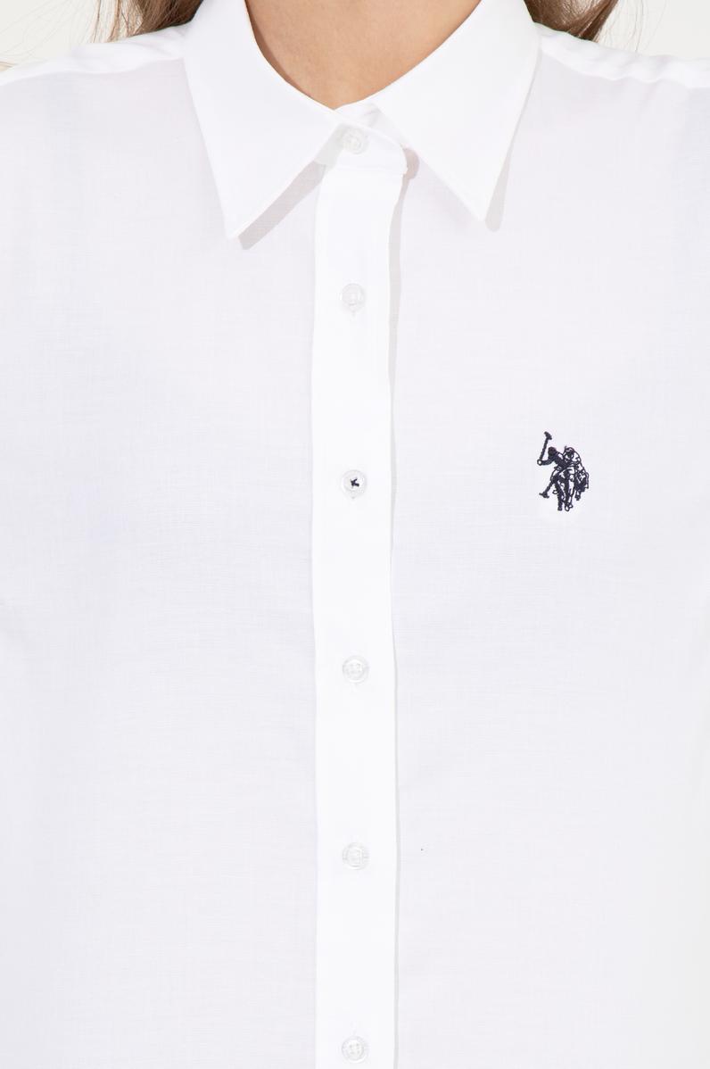 Kadın Beyaz Uzun Kollu Basic Gömlek