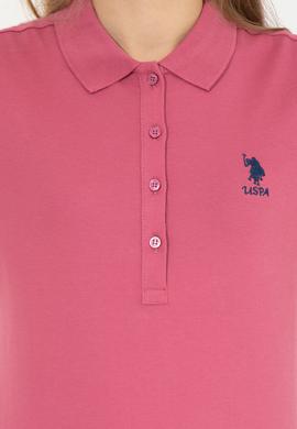 Kadın Pembe Basic Polo Yaka Tişört - 50256287056