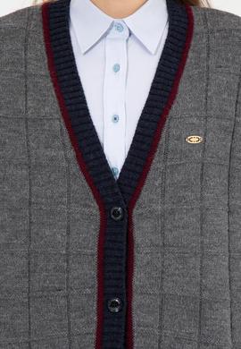 Kadın Gri Melanj Triko Hırka - 50256624014